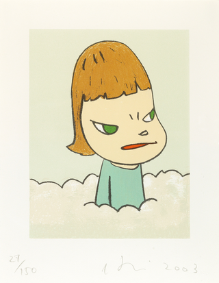 Yoshitomo Nara, In The Cloud, 2003 contemporary Print by the Japanese Artist.