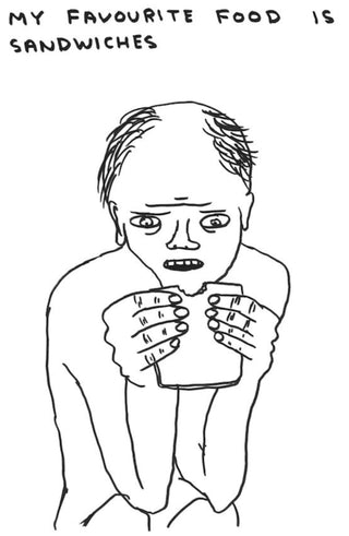 David Shrigley, Untitled (My favourite food), 2018 contemporary Works on Paper by the British Artist.