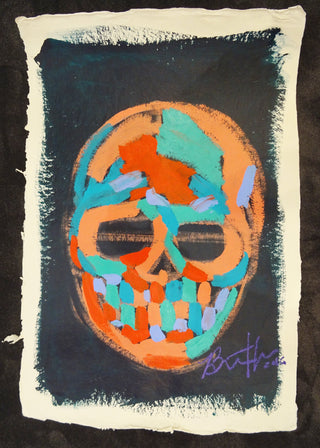 Bradley Theodore, Untitled Skull 2, 2016 contemporary Works on Paper by the Caribbean Artist.