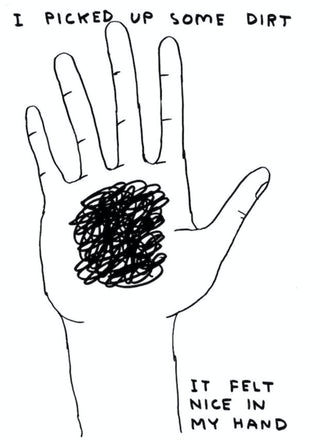 David Shrigley, Untitled (I picked up some dirt), 2018 contemporary Works on Paper by the British Artist.