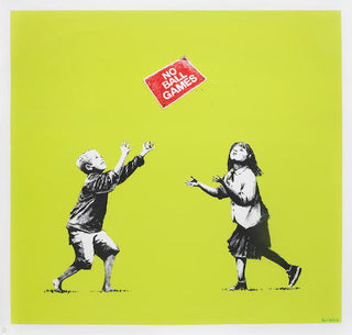 Banksy, No Ball Games (Green) - Signed, 2009 contemporary Print by the British Artist.