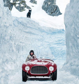 David Yarrow, Rear View Mirror (Colour), 2024 contemporary Works on Paper by the British Artist.