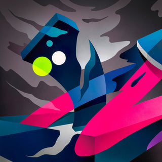 Mikael B, Night Light #2, 2023 contemporary Painting by the Danish Artist.