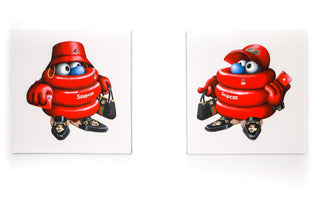 Sebastian Chaumeton, Souperfluous Diptych, 2019 contemporary Painting by the British Artist.