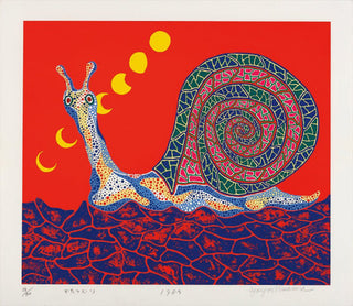 Yayoi Kusama, Snail, 1989 contemporary Print by the Japanese Artist.