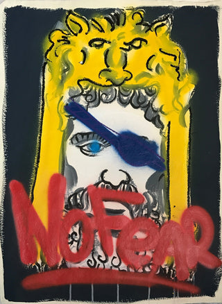 Bradley Theodore, No Fear, 2016 contemporary Works on Paper by the Caribbean Artist.