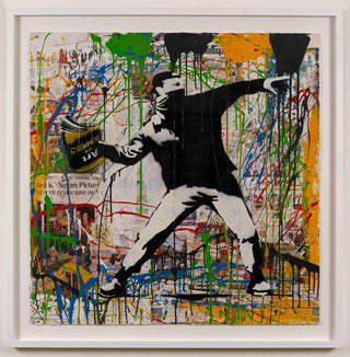 Mr Brainwash, Banksy Thrower, 2013 contemporary Works on Paper by the French Artist.