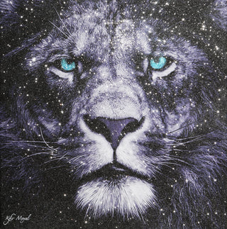 Kfir Moyal, Lion Stare, 2023 contemporary Sculpture by the Israeli-American Artist.