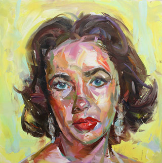 Paul Wright, Liz Taylor, 2017 contemporary Painting by the British Artist.