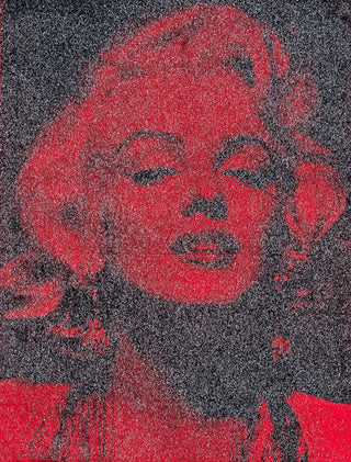 Russell Young, Marilyn Portrait California (Sunset Scarlet & Black), 2020/2021 contemporary Print by the British Artist.