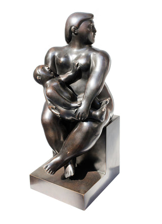 Fernando Botero, Maternity, 2022 contemporary Sculpture by the Colombian Artist.