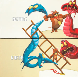 Sebastian Chaumeton, Snakes and Ladders, 2015 contemporary Painting by the British Artist.