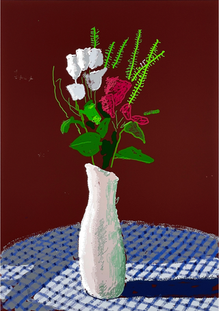 David Hockney, The First One, 2021 contemporary Works on Paper by the British Artist.
