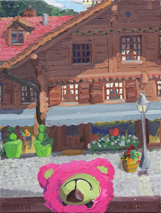 Brent Estabrook, Gstaad Studio View, 2024 contemporary Painting by the American Artist.