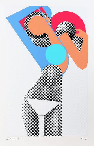Gerald Laing, KM (Kate Moss), 2008 contemporary Painting by the British Artist.