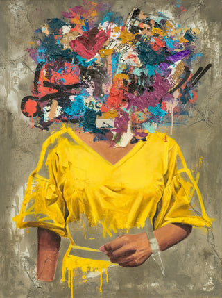 Sage Barnes, Lady in Red, 2018 contemporary Painting by the American Artist.