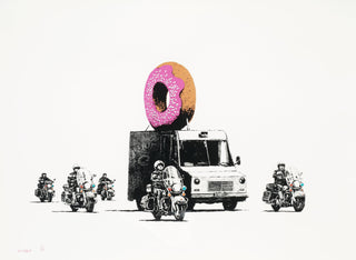 Banksy, Donuts (Strawberry) (Signed), 2009 contemporary Print by the British Artist.