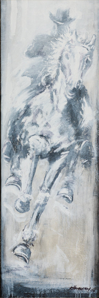 Richard Hambleton, Horse & Rider - White, 2018 contemporary Works on Paper by the Canadian Artist.