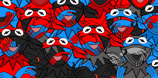 Jerkface, Go Ninja Go, 2021 contemporary Print by the American Artist.