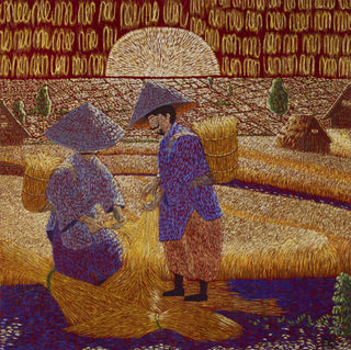 The Farmers at Sunset