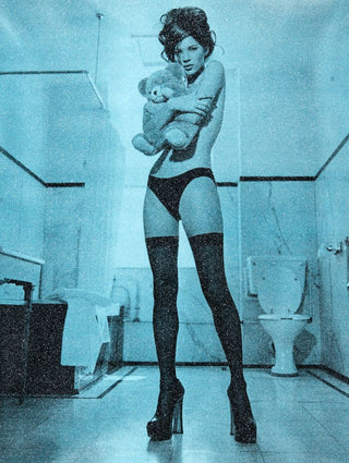 Russell Young, Kate Moss #1 - Capri Blue + Black, 2017 contemporary Print by the British Artist.