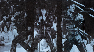 Russell Young, Elvis 1968 Triptych (Supreme Blue), 2013 contemporary Print by the British Artist.