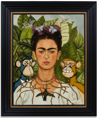 The Connor Brothers, Frida With Bored Apes, 2022 contemporary Print by the British Artist.