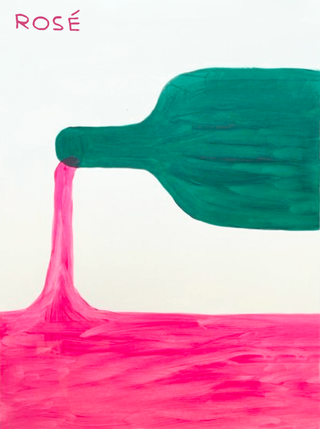 David Shrigley, Rosé, 2022 contemporary Works on Paper by the British Artist.