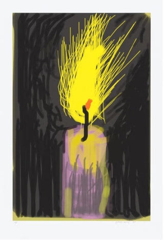 David Hockney, Flame, 2009 contemporary Works on Paper by the British Artist.