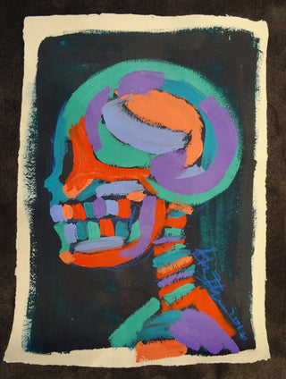 Bradley Theodore, Side Skull 2, 2016 contemporary Works on Paper by the Caribbean Artist.