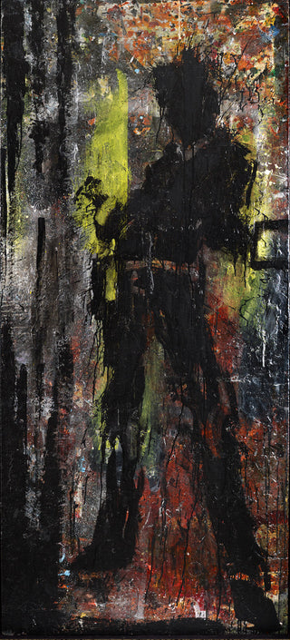 Richard Hambleton, Standing Shadow - Yellow & Red, 2018 contemporary Works on Paper by the Canadian Artist.