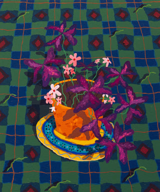 Cooper, Purple in the Pot, 2024 contemporary Painting by the American Artist.