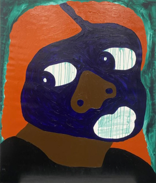 Isshaq Ismail, Sentiments 19, 2021 contemporary Painting by the Ghanaian Artist.