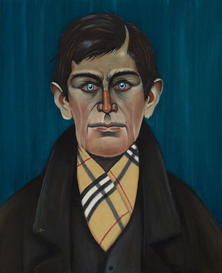 Ross Muir, Burberry Blues, 2022 contemporary Painting by the British Artist.