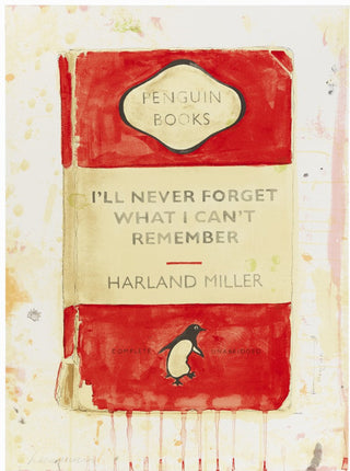 Harland Miller, I'll Never Forget What I Can't Remember, 2015 contemporary Print by the British Artist.