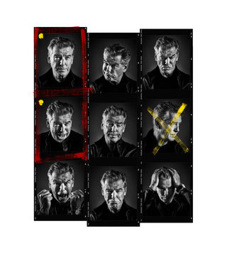 Andy Gotts, Pierce Brosnan Contact Sheet, 2015 contemporary Print by the British Artist.