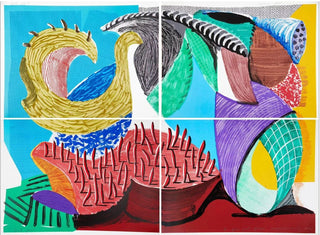 David Hockney, Four Part Splinge, 1993 contemporary Print by the British Artist.