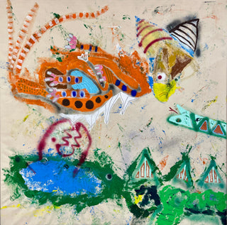 Niall Campbell Strachan, 8 Lives, 2025 contemporary Painting by the British Artist.