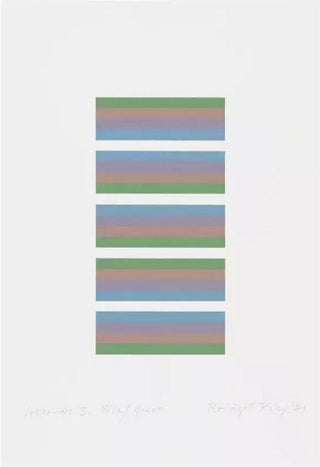 Bridget Riley, Intervals 3, 2021 contemporary Print by the British Artist.