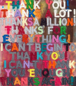 Mel Bochner, Thank You, 2018 contemporary Print by the American Artist.