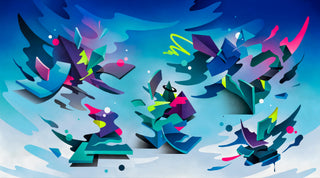 Mikael B, Our World, 2011 contemporary Painting by the Danish Artist.