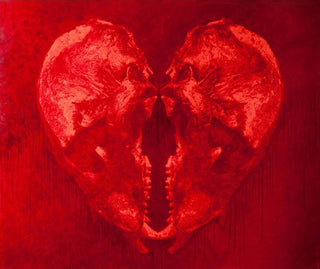 Mark Evans, Red The Ancient Lovers, 2012 contemporary Works on Paper by the British Artist.