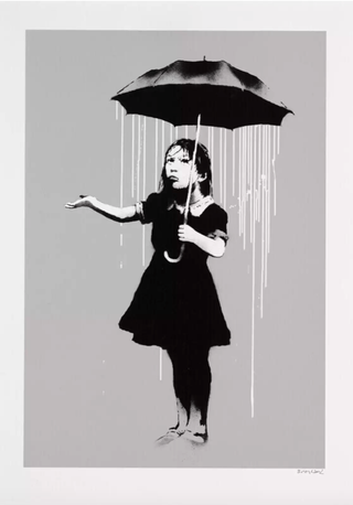 Banksy, Nola (White) - Signed, 2008 contemporary Print by the British Artist.