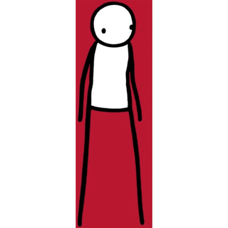 Stik, Walk (Red), 2012 contemporary Print by the British Artist.