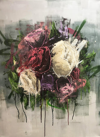 Sage Barnes, Outside the Lines, 2017 contemporary Painting by the American Artist.