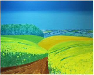 Duncan Robert McCormick, Summer Oilseed, 2021 contemporary Painting by the British Artist.
