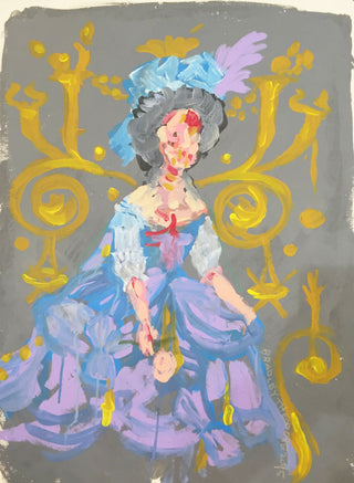 Bradley Theodore, Marie Antionette Gold, 2015 contemporary Works on Paper by the Caribbean Artist.