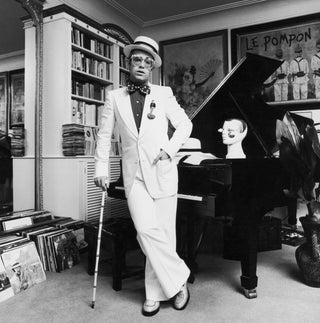 Terry O'Neill, Elton John at his home in Wentworth, 1975 contemporary Works on Paper by the British Artist.
