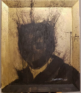 Richard Hambleton, Shadowhead, 1997 contemporary Painting by the Canadian Artist.