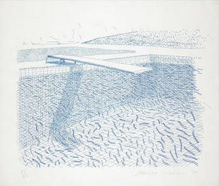 David Hockney, Water Made of Lines (T.210), 1978 contemporary Print by the British Artist.
